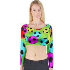 Balls Colors Long Sleeve Crop Top by Ket1n9