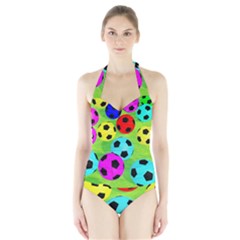 Balls Colors Halter Swimsuit by Ket1n9