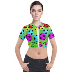 Balls Colors Short Sleeve Cropped Jacket by Ket1n9