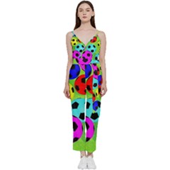 Balls Colors V-neck Camisole Jumpsuit by Ket1n9