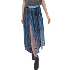 Data-computer-internet-online Velour Split Maxi Skirt by Ket1n9