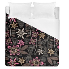 Flower Art Pattern Duvet Cover (queen Size) by Ket1n9