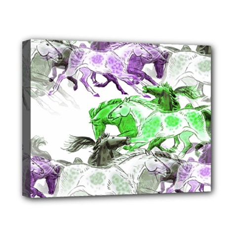 Horse-horses-animal-world-green Canvas 10  X 8  (stretched) by Ket1n9