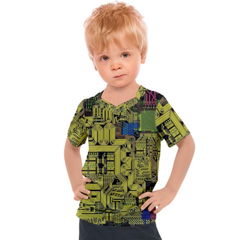 Technology Circuit Board Kids  Sports T-shirt by Ket1n9