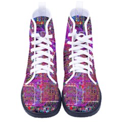 Technology Circuit Board Layout Pattern Men s High-top Canvas Sneakers by Ket1n9