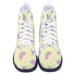 Watermelon Wallpapers  Creative Illustration And Patterns Men s High-top Canvas Sneakers by Ket1n9