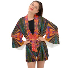 Casanova Abstract Art-colors Cool Druffix Flower Freaky Trippy Long Sleeve Kimono by Ket1n9