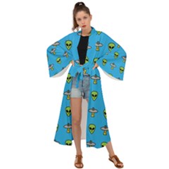 Alien Pattern Maxi Kimono by Ket1n9