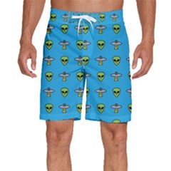 Alien Pattern Men s Beach Shorts by Ket1n9