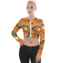 Seamless-pattern-with-taco Long Sleeve Cropped Velvet Jacket View1