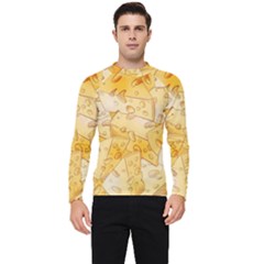 Cheese-slices-seamless-pattern-cartoon-style Men s Long Sleeve Rash Guard by Ket1n9