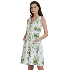 Cute-seamless-pattern-with-avocado-lovers Sleeveless Dress With Pocket by Ket1n9