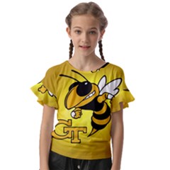 Georgia Institute Of Technology Ga Tech Kids  Cut Out Flutter Sleeves by Ket1n9