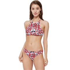 Another Monster Pattern Banded Triangle Bikini Set by Ket1n9