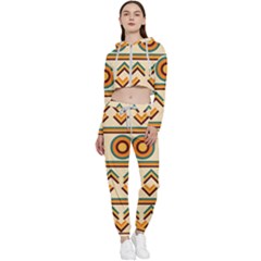 African Cropped Zip Up Lounge Set by ByThiagoDantas