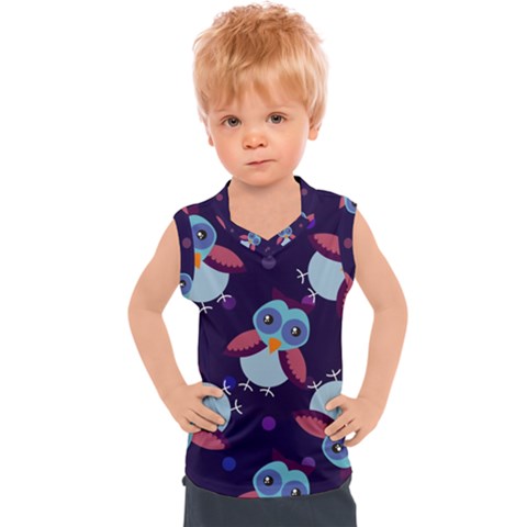 Owl-pattern-background Kids  Sport Tank Top by Grandong