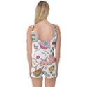 Set-kawaii-doodles -- One Piece Boyleg Swimsuit View2