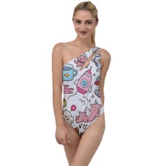 Set-kawaii-doodles -- To One Side Swimsuit by Grandong