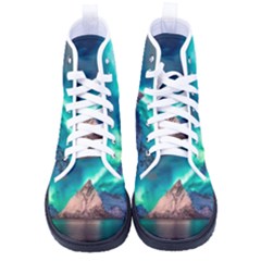 Amazing Aurora Borealis Colors Men s High-top Canvas Sneakers by Grandong