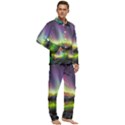 Aurora Borealis Polar Northern Lights Natural Phenomenon North Night Mountains Men s Long Sleeve Velvet Pocket Pajamas Set View2