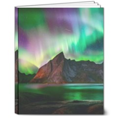 Aurora Borealis Nature Sky Light 8  X 10  Softcover Notebook by Grandong