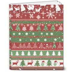 Christmas Decoration Winter Xmas Pattern 8  X 10  Softcover Notebook by Vaneshop