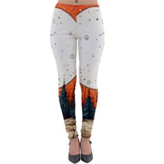 Moon Night Nature Dream Sky Lightweight Velour Leggings by Vaneshop