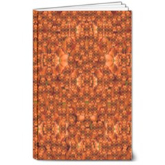 Floral Time In Peace And Love 8  X 10  Softcover Notebook by pepitasart