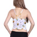 Bee Art Pattern Design Wallpaper Background Print Spaghetti Strap Bra Top View2