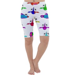 Fish Swim Cartoon Funnycute Cropped Leggings  by Sapixe