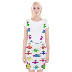 Fish Swim Cartoon Funnycute Braces Suspender Skirt by Sapixe