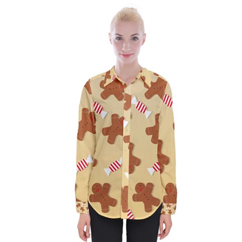 Gingerbread Christmas Time Womens Long Sleeve Shirt by Pakjumat