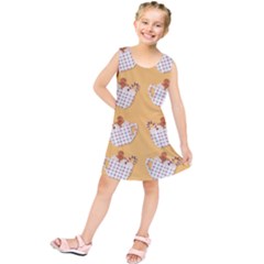 Christmas December Autumn Pattern Kids  Tunic Dress by Pakjumat