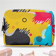 Abstract Colorful Pattern Shape Design Background Make Up Pouch (medium) by Amaryn4rt