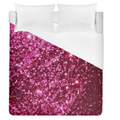 Pink Glitter Duvet Cover (queen Size) by Amaryn4rt