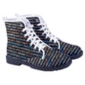 Close Up Code Coding Computer Men s High-Top Canvas Sneakers View3