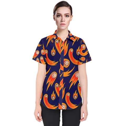 Space Patterns Pattern Women s Short Sleeve Shirt by Amaryn4rt