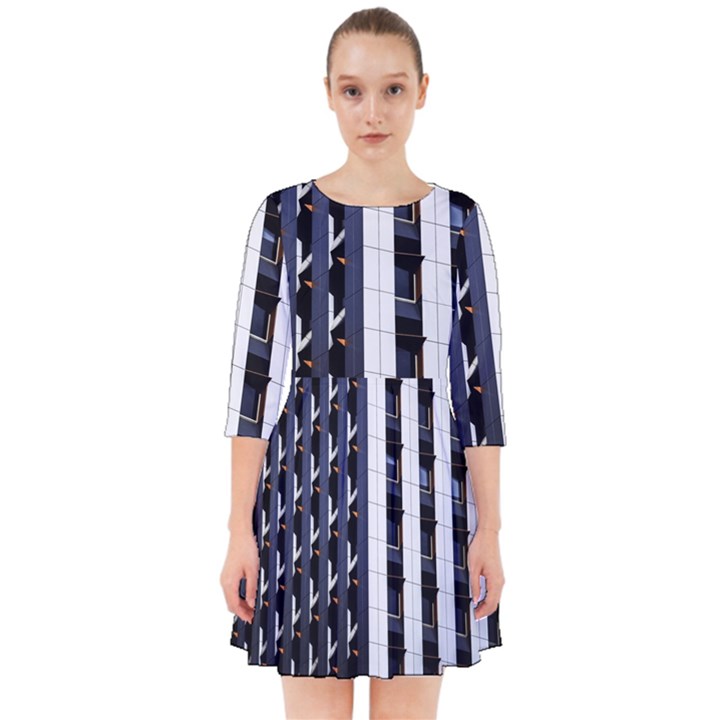 Architecture-building-pattern Smock Dress