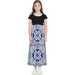 Ceramic-portugal-tiles-wall Kids  Flared Maxi Skirt by Amaryn4rt