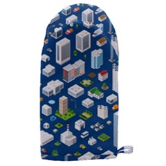 Isometric-seamless-pattern-megapolis Microwave Oven Glove by Amaryn4rt