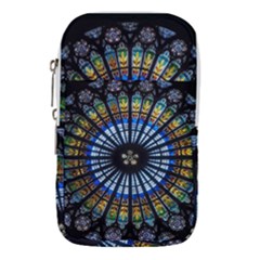 Mandala Floral Wallpaper Rose Window Strasbourg Cathedral France Waist Pouch (small) by Sarkoni