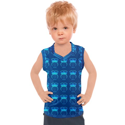 Bird Pattern Owl Drawing Kids  Sport Tank Top by Pakjumat