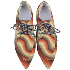 Twirl Swirl Waves Pattern Pointed Oxford Shoes by Pakjumat