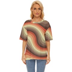 Twirl Swirl Waves Pattern Oversized Basic T-shirt by Pakjumat