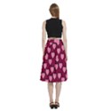 Pattern Pink Abstract Heart A-Line Full Circle Midi Skirt With Pocket View4