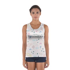 Spaceship Pattern Star Sport Tank Top  by Pakjumat