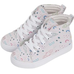 Spaceship Pattern Star Kids  Hi-top Skate Sneakers by Pakjumat