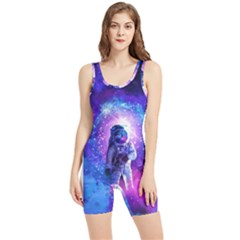 The Cosmonaut Galaxy Art Space Astronaut Women s Wrestling Singlet by Pakjumat