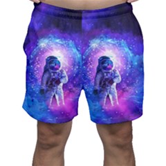 The Cosmonaut Galaxy Art Space Astronaut Men s Shorts by Pakjumat