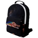 Retro Vintage Space Galaxy Flap Pocket Backpack (Small) View1